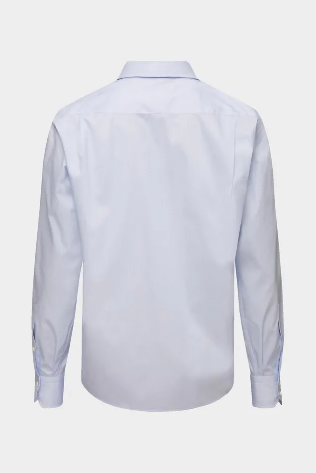 Van Laack Business Shirts Men Mille Rae Shirt In Striped Cotton With A Natural Stretch Blue Van Laack Business Shirts Men Mille Rae Shirt In Striped Cotton With A Natural Stretch Blue