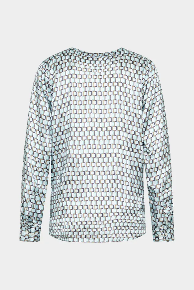 Van Laack Casual Blouses Women Tunic Blouse With Geometric Print Van Laack Casual Blouses Women Tunic Blouse With Geometric Print