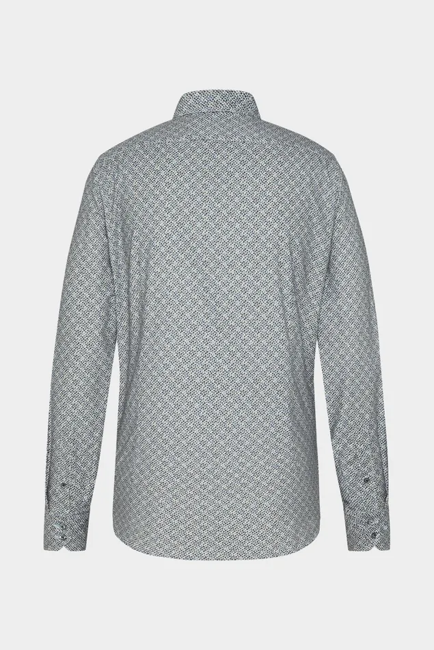 Van Laack Casual Shirts Men Micro Corduroy Shirt With Floral Print Blue Van Laack Casual Shirts Men Micro Corduroy Shirt With Floral Print Blue