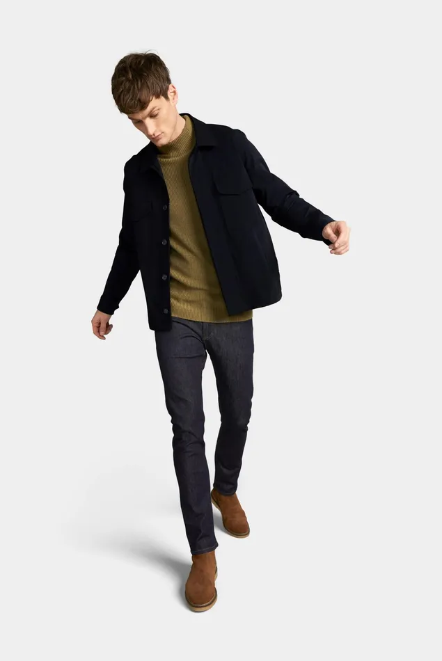 Van Laack Jackets and Vests Men Stretch Overshirt Black Van Laack Jackets and Vests Men Stretch Overshirt Black