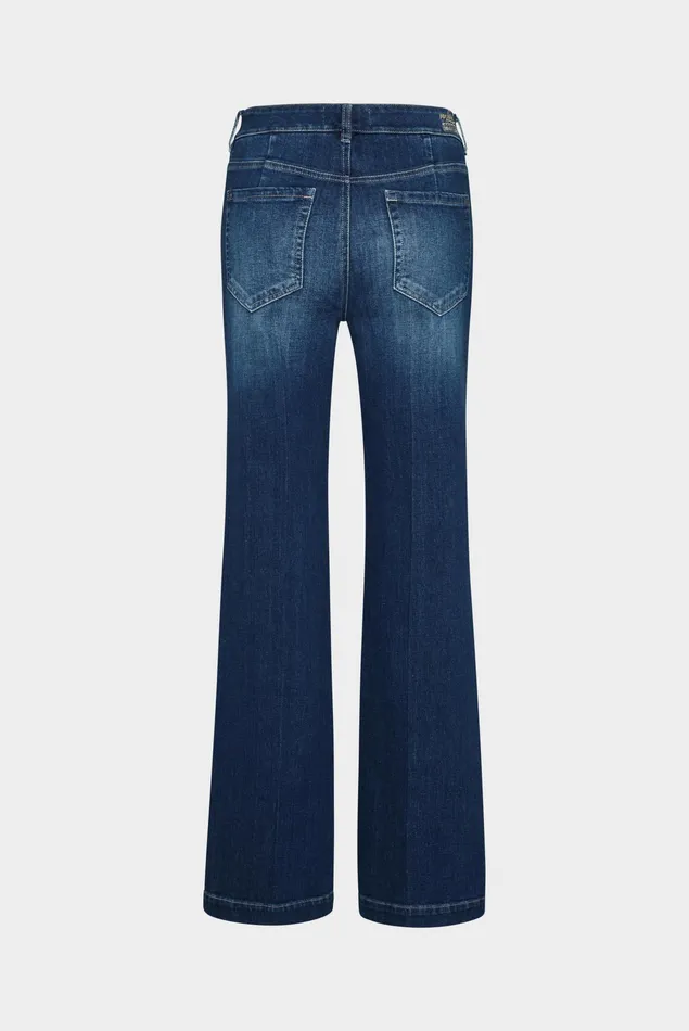 Van Laack Jeans and Pants Women Cotton Stretch Jeans With High Waist And Flared Leg Blue Van Laack Jeans and Pants Women Cotton Stretch Jeans With High Waist And Flared Leg Blue