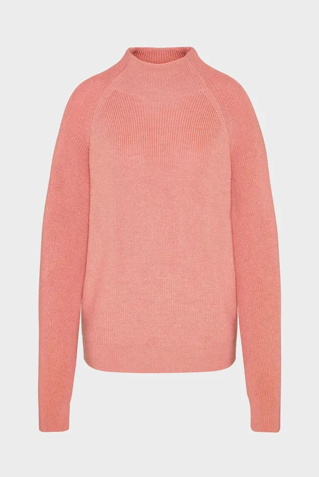 Van Laack Sweaters and Cardigans Women Merino Wool MockNeck Sweater Pink Van Laack Sweaters and Cardigans Women Merino Wool MockNeck Sweater Pink