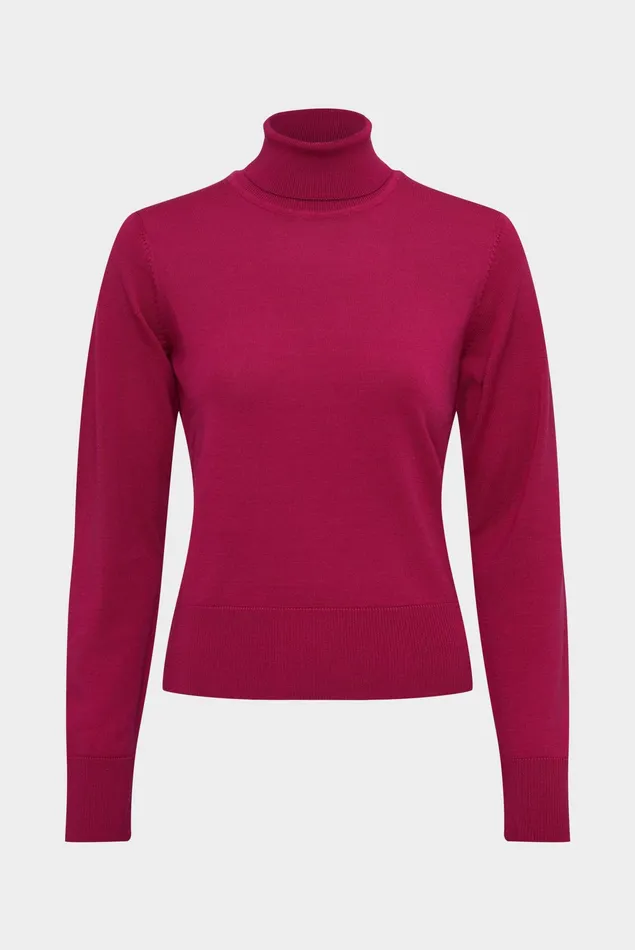 Van Laack Sweaters and Cardigans Women Turtleneck Sweater Made Of Merino Wool Red