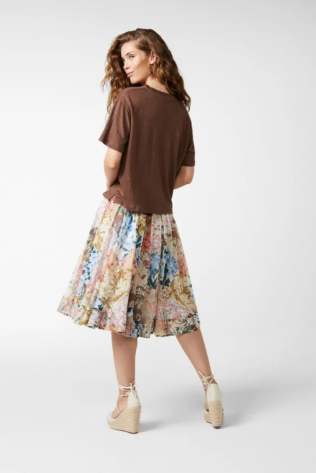 Van Laack Tops and TShirts Women Linen Jersey Tshirt Boxy Fit Brown Van Laack Tops and TShirts Women Linen Jersey Tshirt Boxy Fit Brown