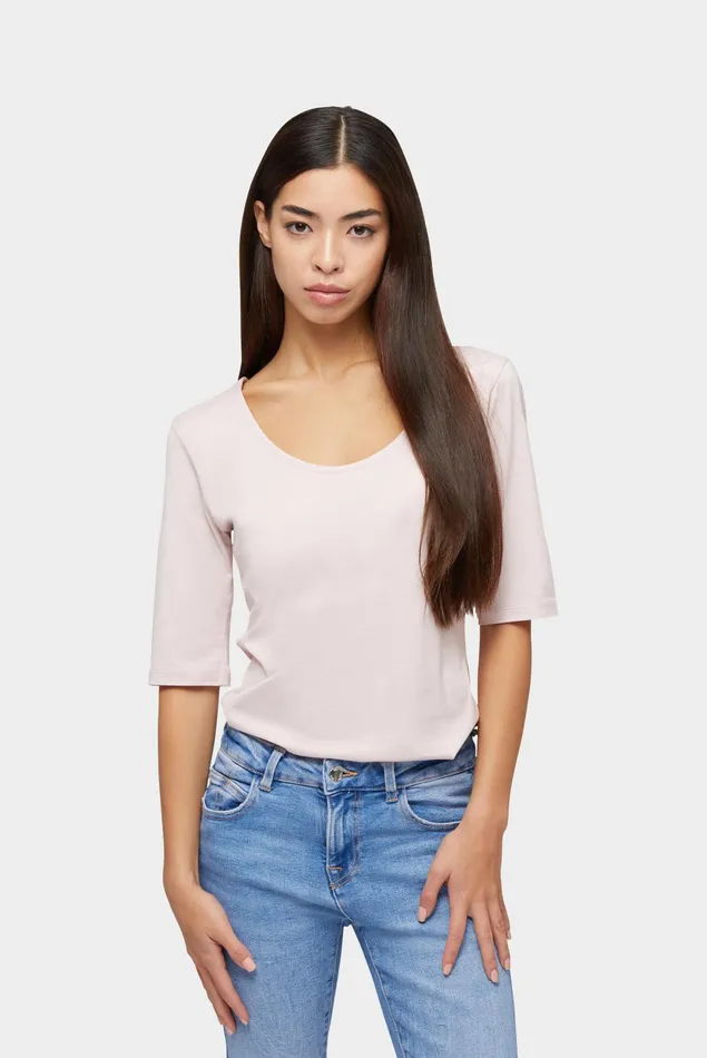 Van Laack Tops and TShirts Women Urban Jersey Wide Neck TShirt Rose