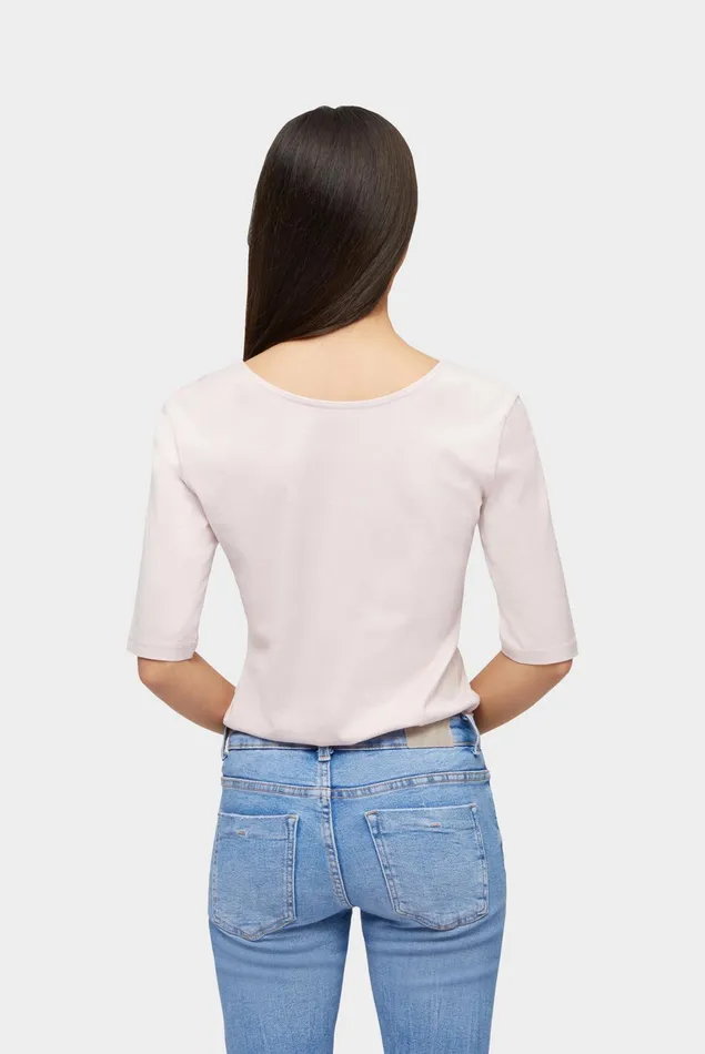 Van Laack Tops and TShirts Women Urban Jersey Wide Neck TShirt Rose Van Laack Tops and TShirts Women Urban Jersey Wide Neck TShirt Rose