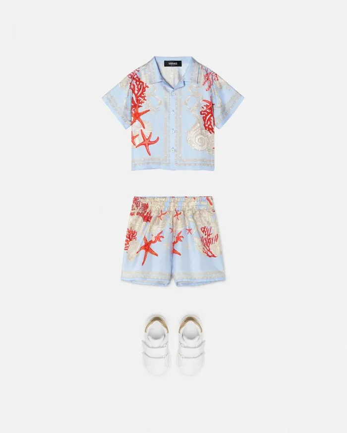 Versace Accessories Barocco Sea Baby Silk Shirt Blueprint 8211 Children Versace Accessories Barocco Sea Baby Silk Shirt Blueprint 8211 Children