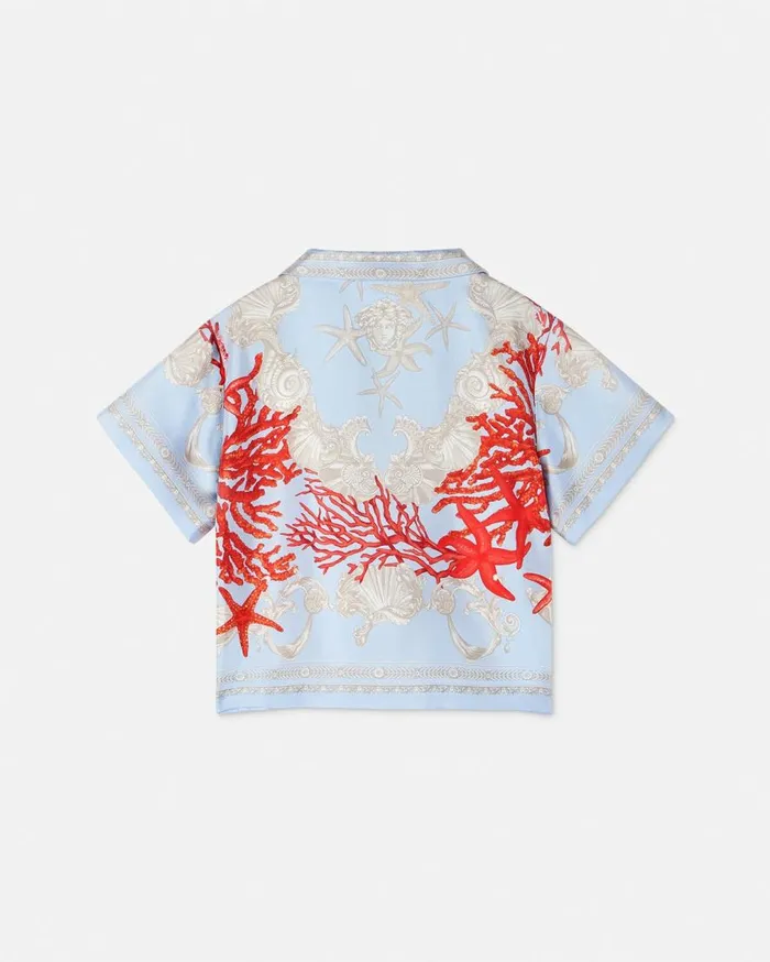 Versace Accessories Barocco Sea Baby Silk Shirt Blueprint 8211 Children Versace Accessories Barocco Sea Baby Silk Shirt Blueprint 8211 Children