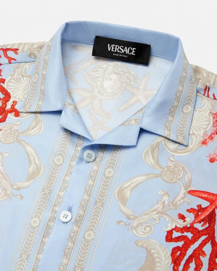 Versace Accessories Barocco Sea Baby Silk Shirt Blueprint 8211 Children Versace Accessories Barocco Sea Baby Silk Shirt Blueprint 8211 Children