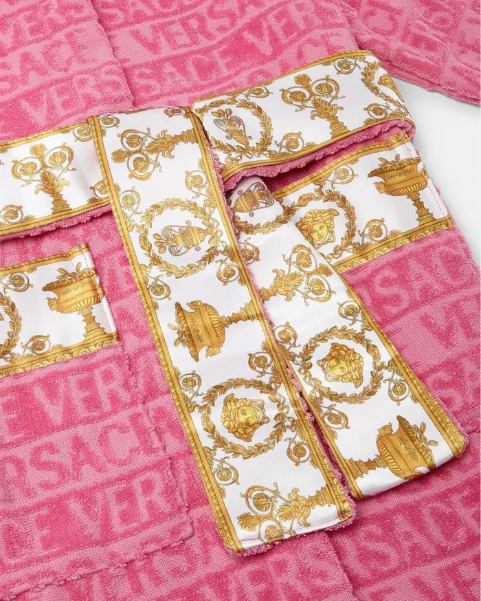 Versace Accessories I Baroque Kids Bathrobe Pink 8211 Children Versace Accessories I Baroque Kids Bathrobe Pink 8211 Children