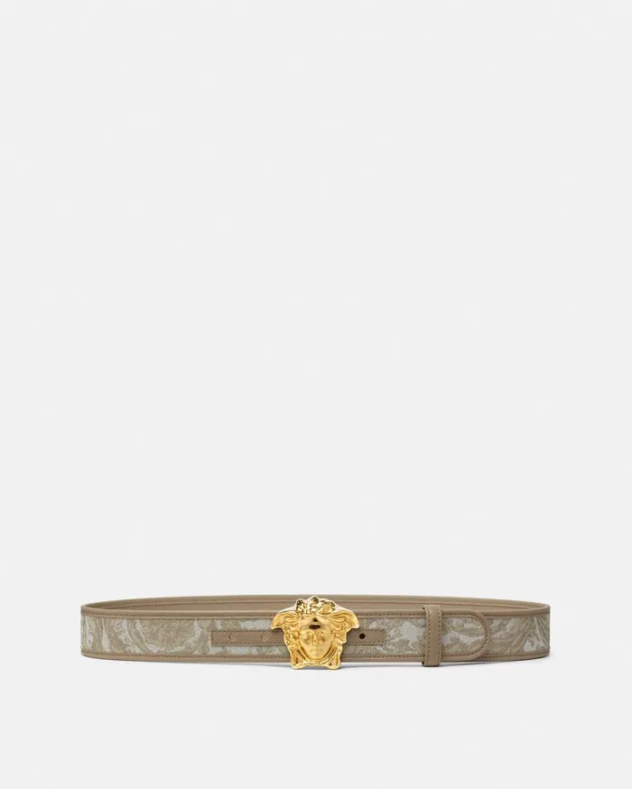 Versace Belts Barocco La Medusa Belt 4 Cm Beigeprint 8211 Men