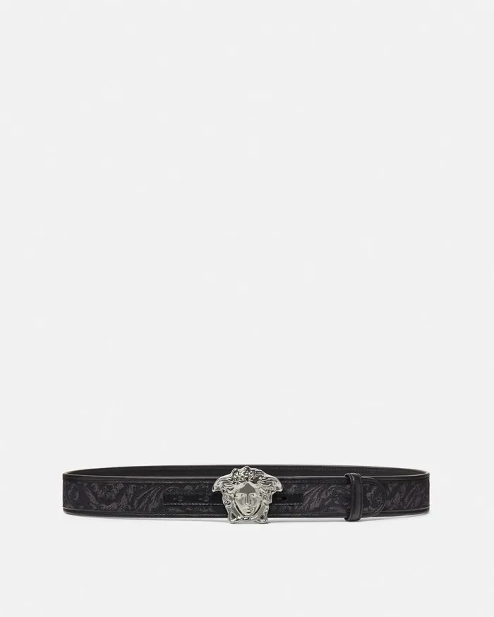 Versace Belts Barocco La Medusa Belt 4 Cm Blackprint 8211 Men