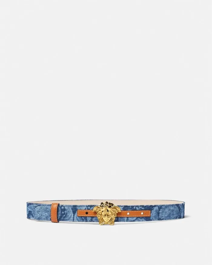 Versace Belts La Medusa Barocco Denim Belt 3 Cm Print 8211 Women