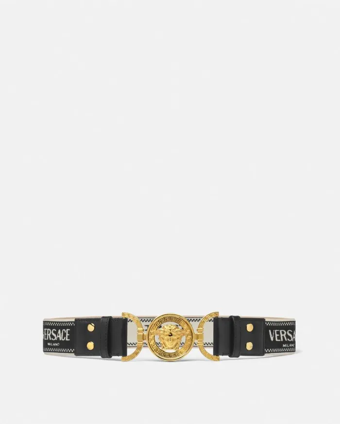 Versace Belts Medusa 03995 Jacquard Belt 16034 4 Cm Blackgold 8211 Women