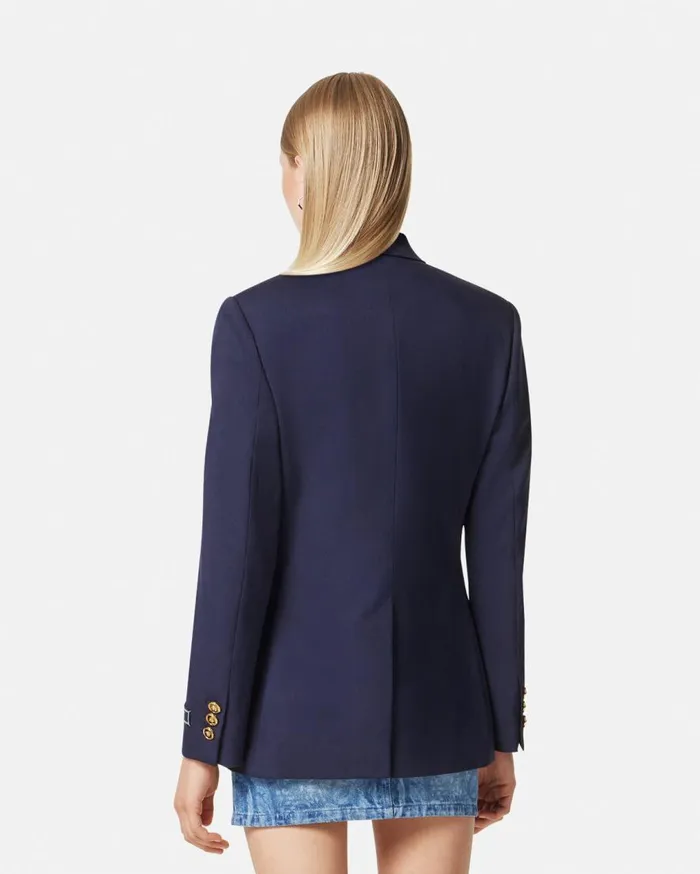 Versace Blazer and Jackets Slim Masculine DoubleBreasted Blazer Blue 8211 Women Versace Blazer and Jackets Slim Masculine DoubleBreasted Blazer Blue 8211 Women