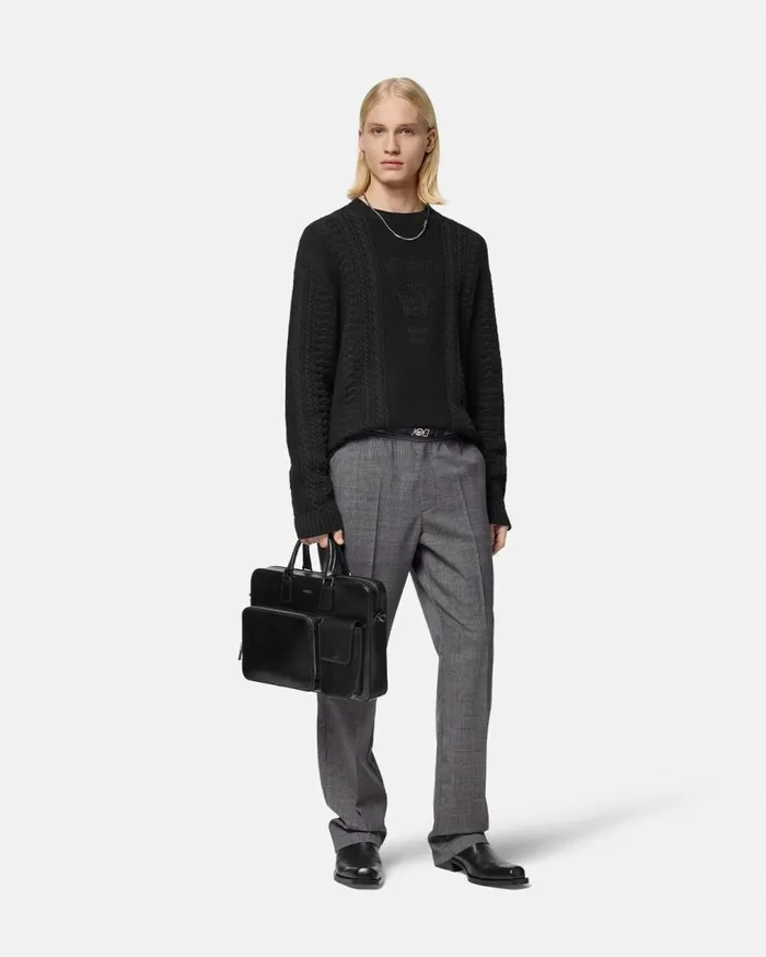 Versace Blazers and Suits Houndstooth Wool Pants Gray 8211 Men Versace Blazers and Suits Houndstooth Wool Pants Gray 8211 Men