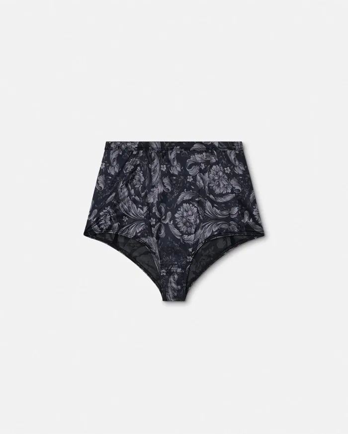 Versace Bras and Briefs Barocco High Waist Briefs Blackprint 8211 Women