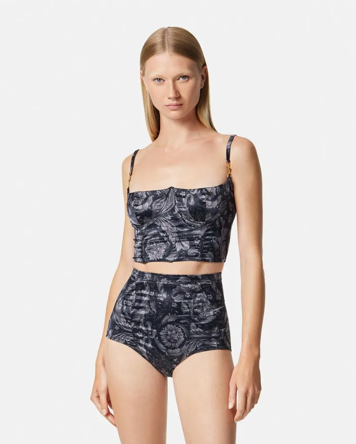Versace Bras and Briefs Barocco High Waist Briefs Blackprint 8211 Women Versace Bras and Briefs Barocco High Waist Briefs Blackprint 8211 Women
