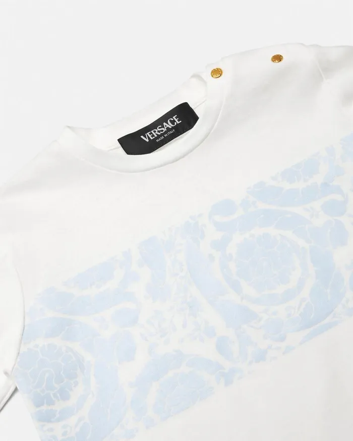 Versace Clothing Barocco Baby TShirt White 8211 Children Versace Clothing Barocco Baby TShirt White 8211 Children