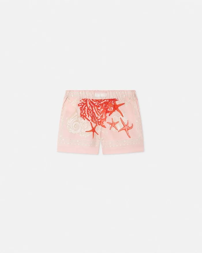Versace Clothing Barocco Sea Kids Shorts Coral 8211 Children