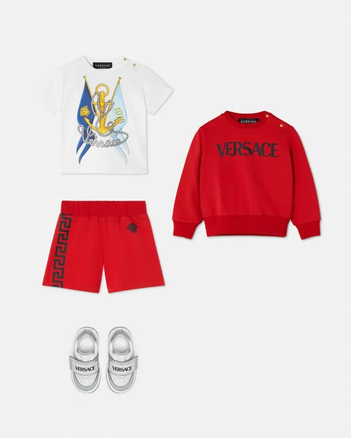 Versace Clothing Greca Baby Sweat Shorts Red 8211 Children Versace Clothing Greca Baby Sweat Shorts Red 8211 Children