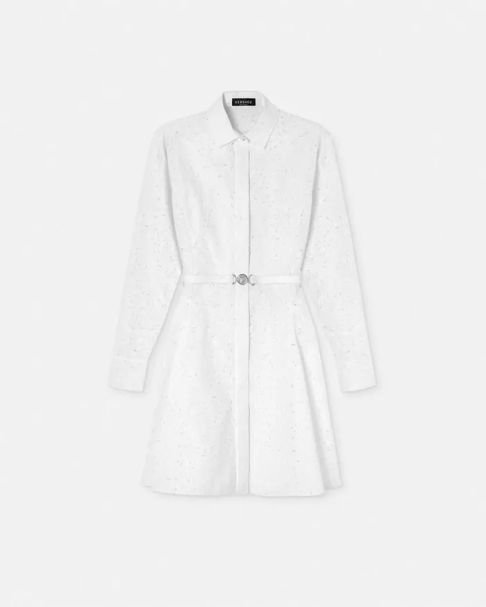 Versace Dresses Barocco Sangallo Shirt Dress White 8211 Women