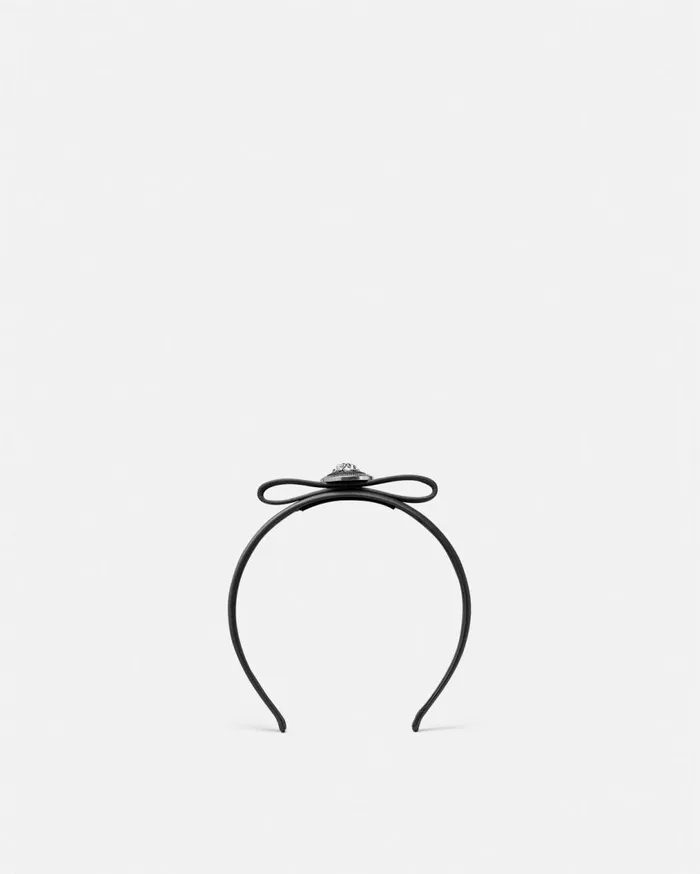 Versace Hair Accessories Gianni Ribbon Headband Black 8211 Women