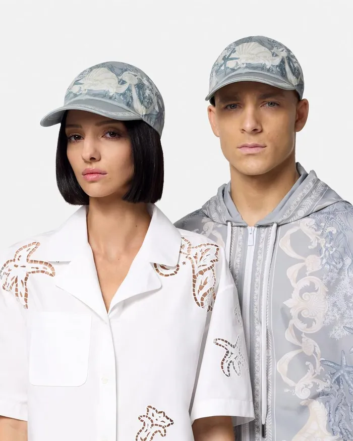 Versace Hats and Caps Barocco Sea Baseball Cap Blueprint 8211 WomenMen Versace Hats and Caps Barocco Sea Baseball Cap Blueprint 8211 WomenMen