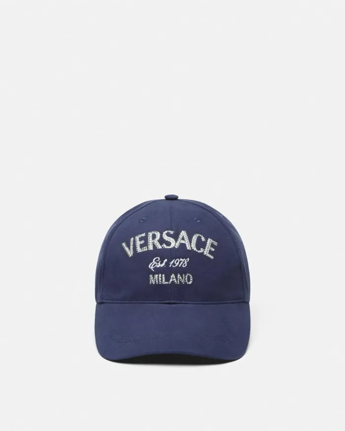 Versace Hats and Caps Versace Milano Stamp Baseball Cap Blue 8211 Women