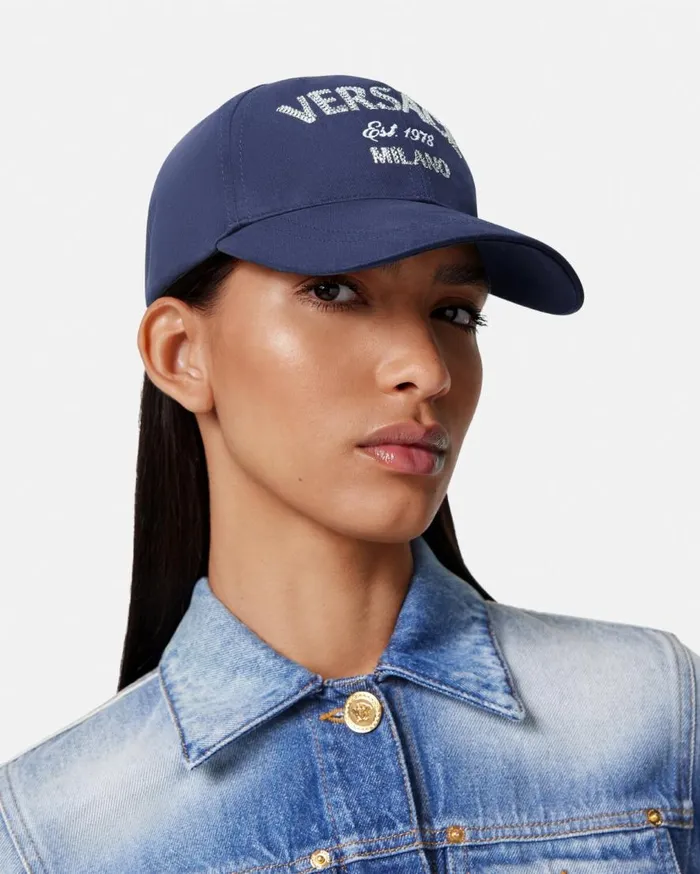 Versace Hats and Caps Versace Milano Stamp Baseball Cap Blue 8211 Women Versace Hats and Caps Versace Milano Stamp Baseball Cap Blue 8211 Women