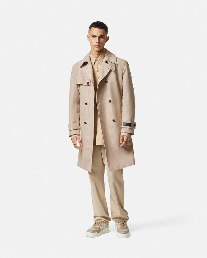 Versace Jackets and Coats Barocco Jacquard Trench Coat Beige 8211 Men Versace Jackets and Coats Barocco Jacquard Trench Coat Beige 8211 Men