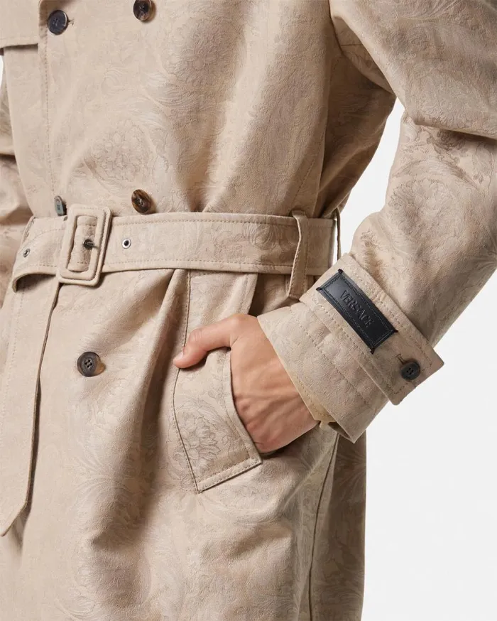 Versace Jackets and Coats Barocco Jacquard Trench Coat Beige 8211 Men Versace Jackets and Coats Barocco Jacquard Trench Coat Beige 8211 Men