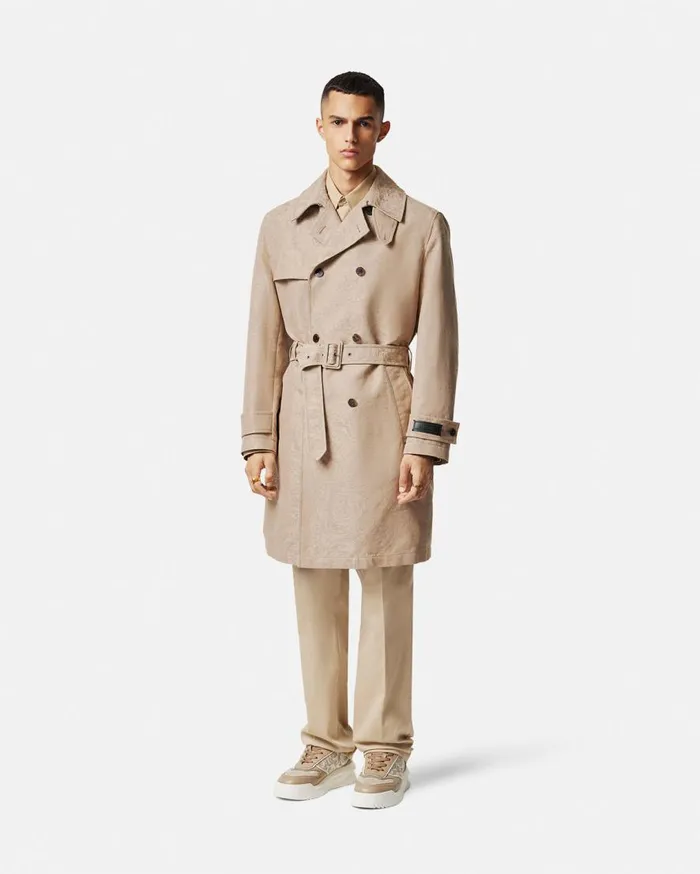 Versace Jackets and Coats Barocco Jacquard Trench Coat Beige 8211 Men Versace Jackets and Coats Barocco Jacquard Trench Coat Beige 8211 Men