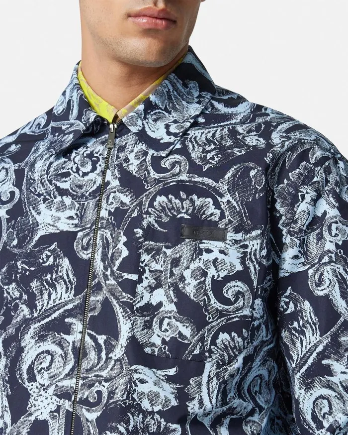 Versace Jackets and Coats Barocco Stencil Blouson Jacket Blueprint 8211 Men Versace Jackets and Coats Barocco Stencil Blouson Jacket Blueprint 8211 Men