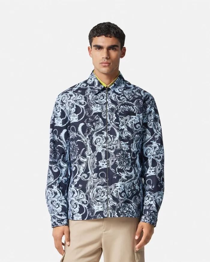 Versace Jackets and Coats Barocco Stencil Blouson Jacket Blueprint 8211 Men Versace Jackets and Coats Barocco Stencil Blouson Jacket Blueprint 8211 Men