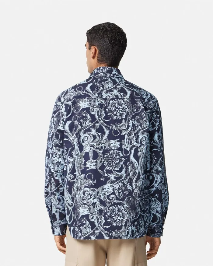 Versace Jackets and Coats Barocco Stencil Blouson Jacket Blueprint 8211 Men Versace Jackets and Coats Barocco Stencil Blouson Jacket Blueprint 8211 Men