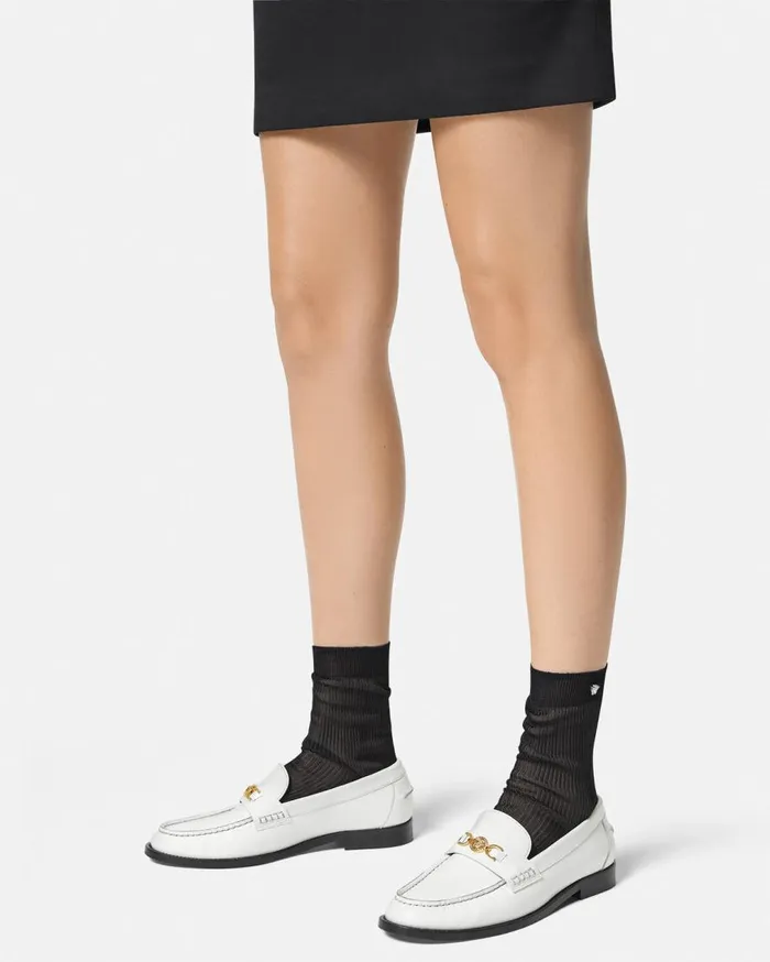 Versace Loafers and Flats Medusa 03995 Loafers White 8211 Women Versace Loafers and Flats Medusa 03995 Loafers White 8211 Women