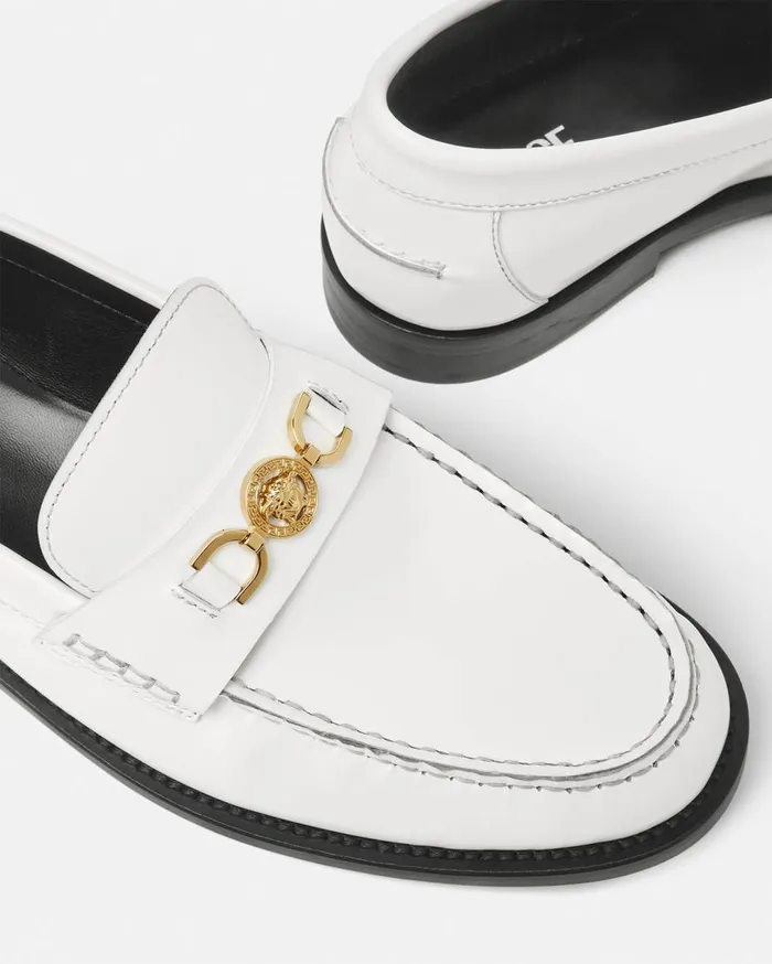 Versace Loafers and Flats Medusa 03995 Loafers White 8211 Women Versace Loafers and Flats Medusa 03995 Loafers White 8211 Women