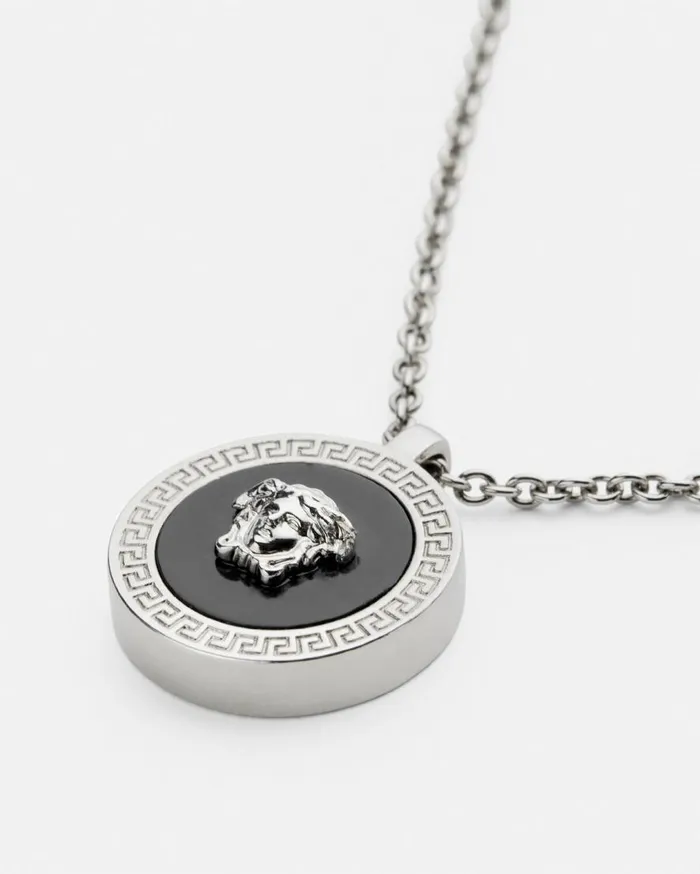 Versace Necklaces Enamel Medusa Necklace Silver 8211 WomenMen Versace Necklaces Enamel Medusa Necklace Silver 8211 WomenMen