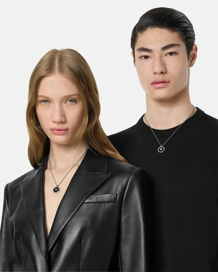 Versace Necklaces Enamel Medusa Necklace Silver 8211 WomenMen Versace Necklaces Enamel Medusa Necklace Silver 8211 WomenMen