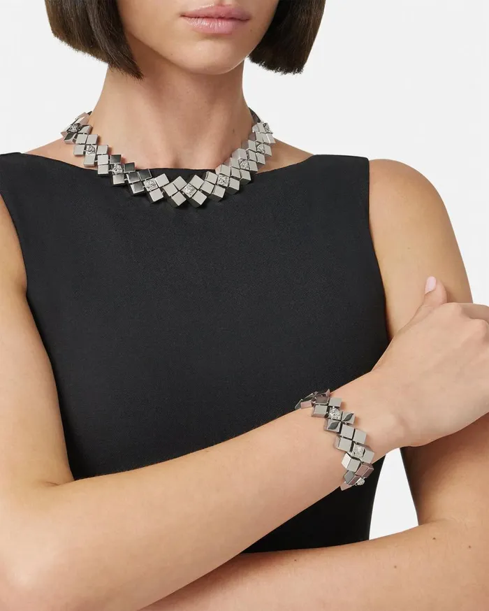 Versace Necklaces Medusa Mosaic Necklace Silver 8211 Women Versace Necklaces Medusa Mosaic Necklace Silver 8211 Women