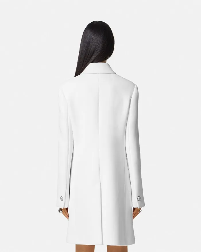 Versace Outerwear and Coats Crpe DoubleBreasted Aline Coat White 8211 Women Versace Outerwear and Coats Crpe DoubleBreasted Aline Coat White 8211 Women