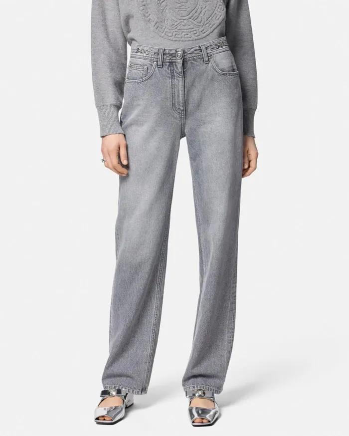 Versace Pants and Shorts RegularFit Jeans Gray 8211 Women Versace Pants and Shorts RegularFit Jeans Gray 8211 Women