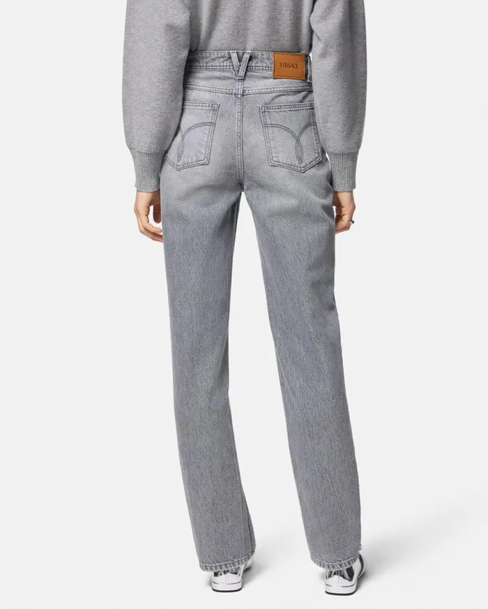 Versace Pants and Shorts RegularFit Jeans Gray 8211 Women Versace Pants and Shorts RegularFit Jeans Gray 8211 Women