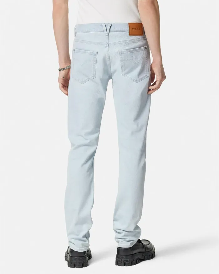 Versace Pants and Shorts Slim Fit Jeans Light Blue 8211 Men Versace Pants and Shorts Slim Fit Jeans Light Blue 8211 Men