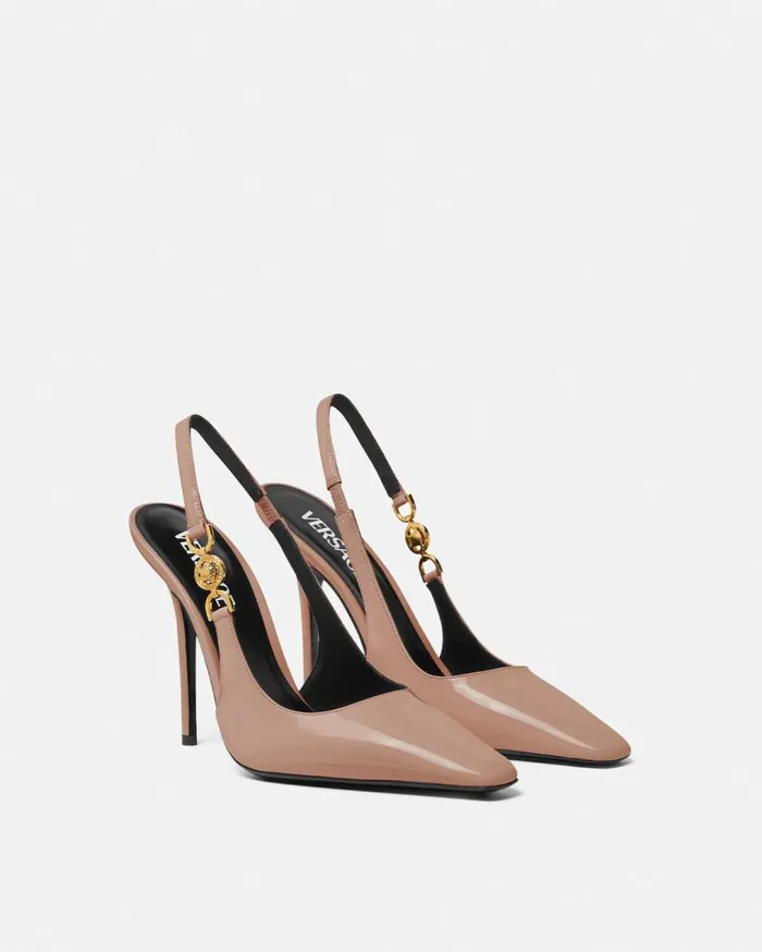 Versace Pumps and Slingbacks Medusa 03995 Slingback Pumps 110 Mm Brown 8211 Women Versace Pumps and Slingbacks Medusa 03995 Slingback Pumps 110 Mm Brown 8211 Women