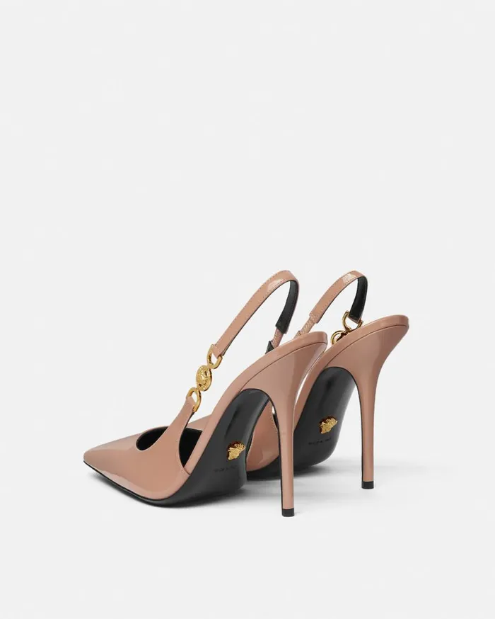 Versace Pumps and Slingbacks Medusa 03995 Slingback Pumps 110 Mm Brown 8211 Women Versace Pumps and Slingbacks Medusa 03995 Slingback Pumps 110 Mm Brown 8211 Women