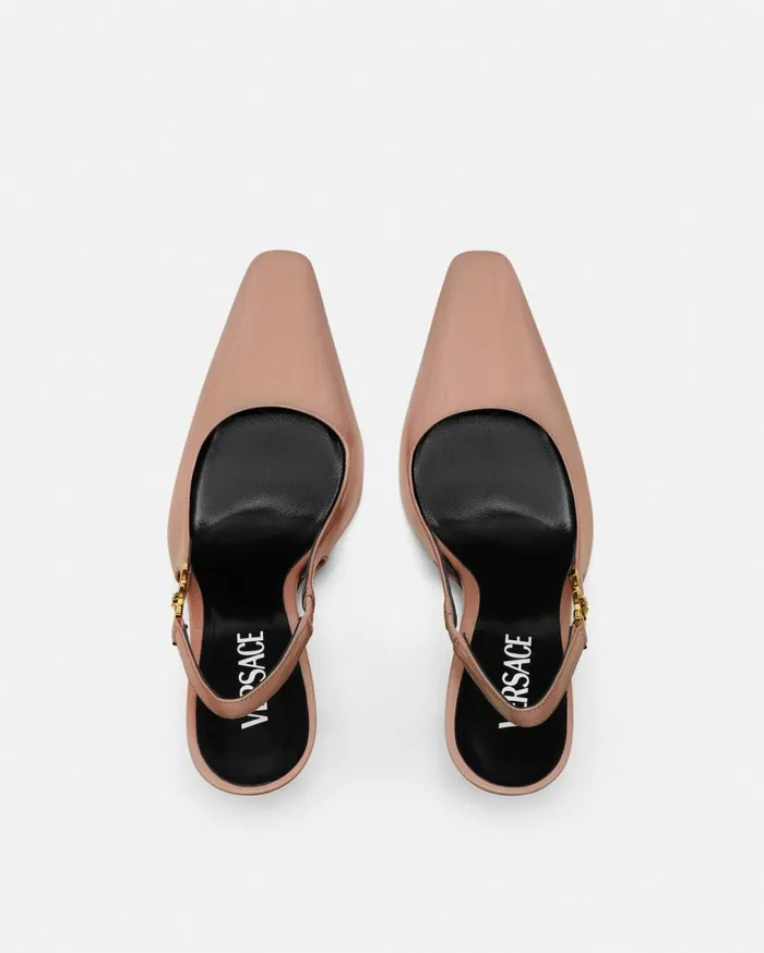 Versace Pumps and Slingbacks Medusa 03995 Slingback Pumps 110 Mm Brown 8211 Women Versace Pumps and Slingbacks Medusa 03995 Slingback Pumps 110 Mm Brown 8211 Women