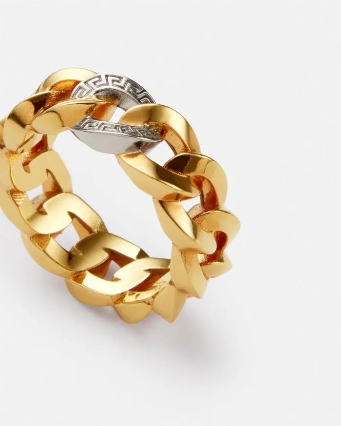 Versace Rings Medusa Chain Ring Gold 8211 WomenMen Versace Rings Medusa Chain Ring Gold 8211 WomenMen