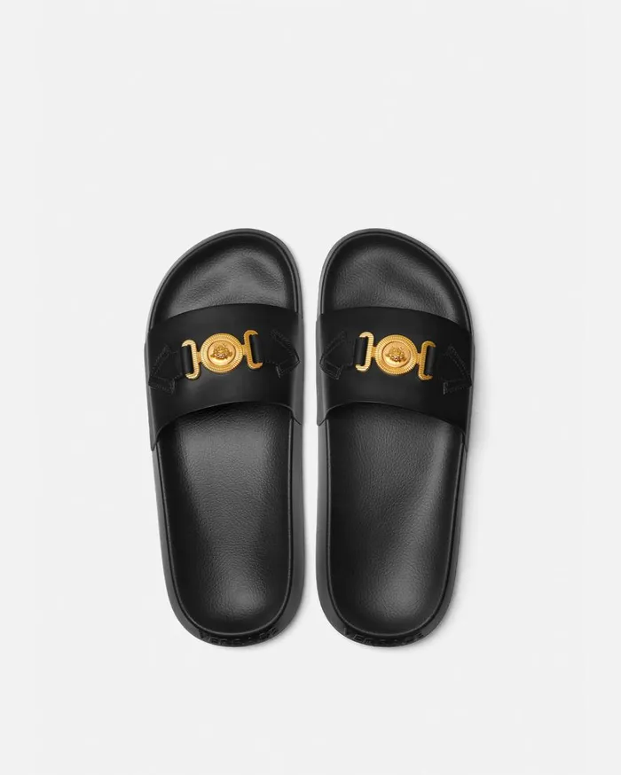 Versace Sandals and Slides Medusa Biggie Sliders Blackgold 8211 Men Versace Sandals and Slides Medusa Biggie Sliders Blackgold 8211 Men